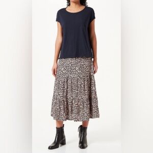 💥LOFT Navy Relaxed Short Sleeve Linen T-Shirt L